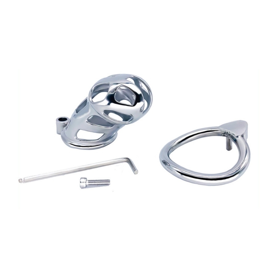 Cage de chasteté en métal Cobra Steel 10 x 3.7cm