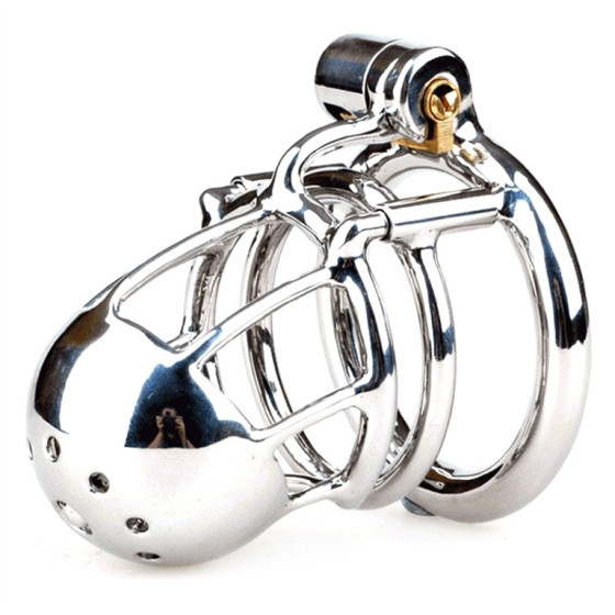 Cage de chasteté en métal Zone Xtrem Spécial Prince Albert 7 x 3.5cm