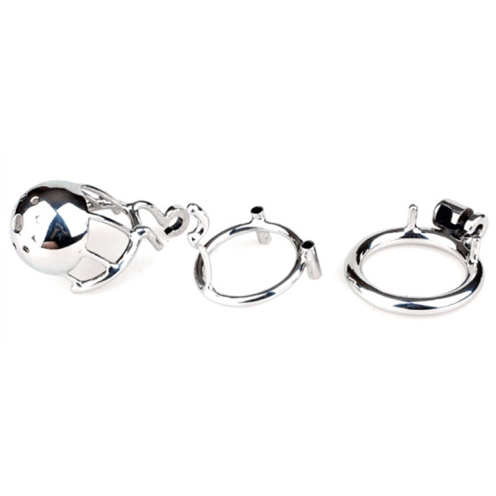 Cage de chasteté en métal Zone Xtrem Spécial Prince Albert 7 x 3.5cm