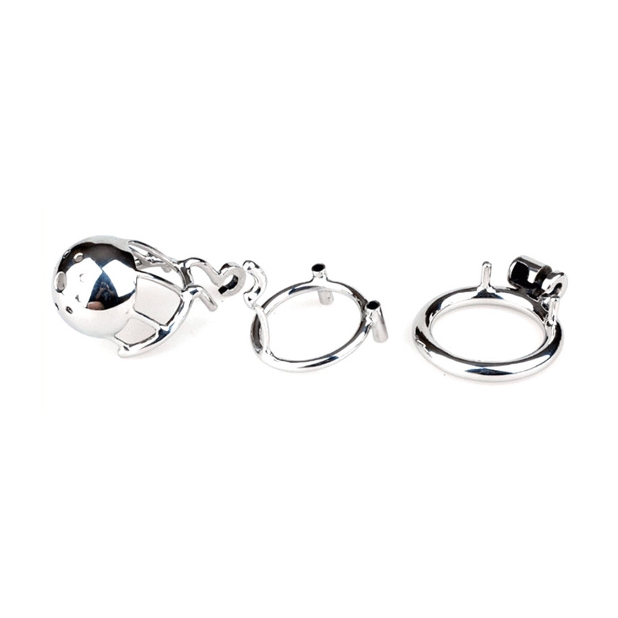 Cage de chasteté en métal Zone Xtrem Spécial Prince Albert 7 x 3.5cm