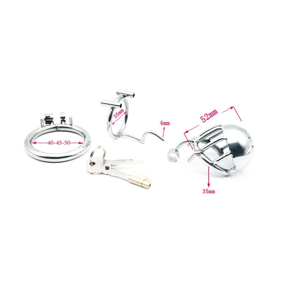 Cage de chasteté en métal Zone Xtrem Spécial Prince Albert 7 x 3.5cm