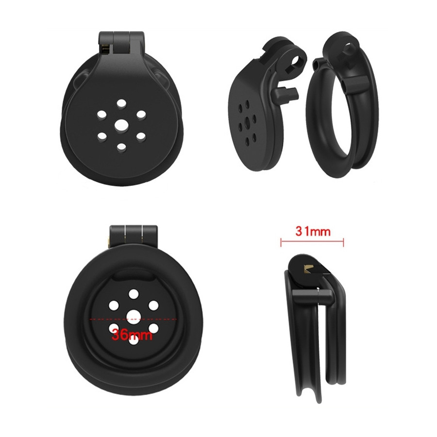 Cage de chasteté Flat Zone 2.5cm Noire