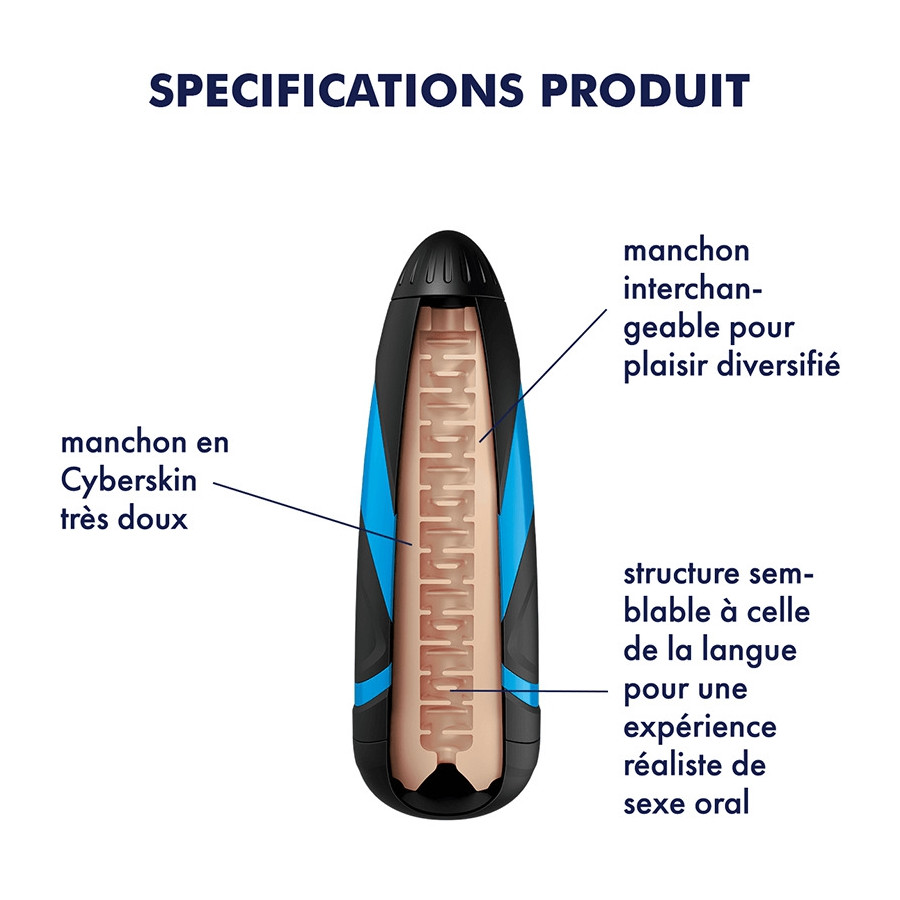 Lusty Tongues - Etui texturé pour Satisfyer Men