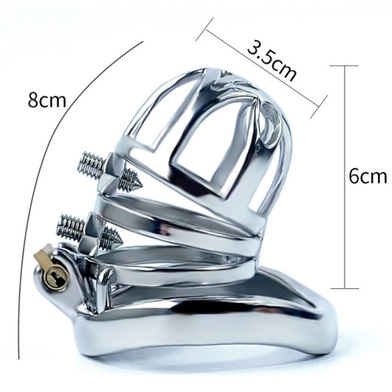 Cage de chasteté en métal Doble Pik 6.5 x 3.5cm