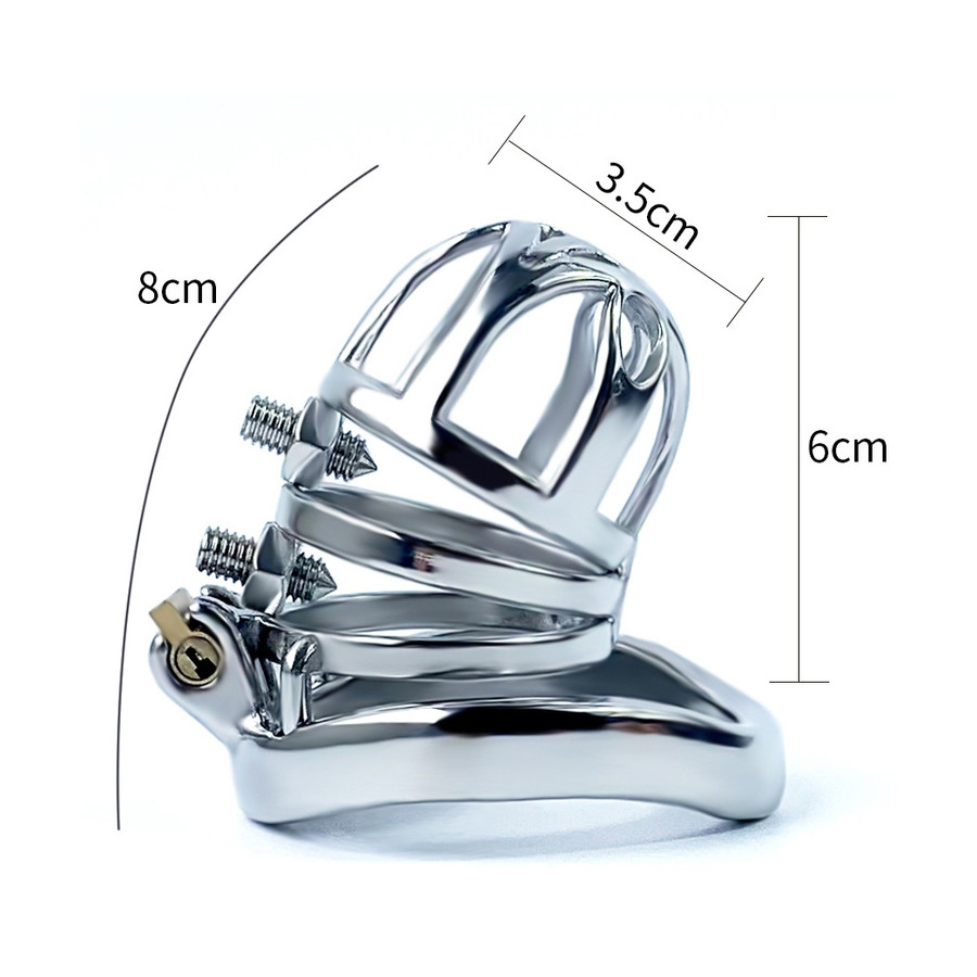 Cage de chasteté en métal Doble Pik 6.5 x 3.5cm