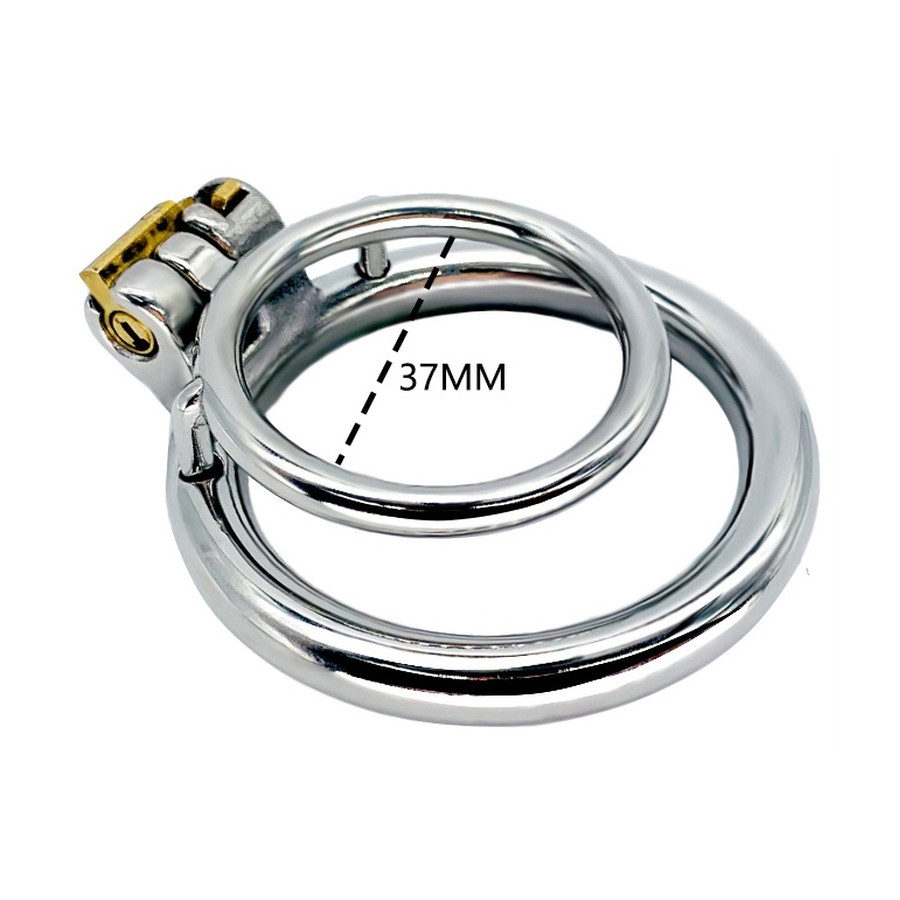 Double Anneau pénien en métal Duo Rings 37mm