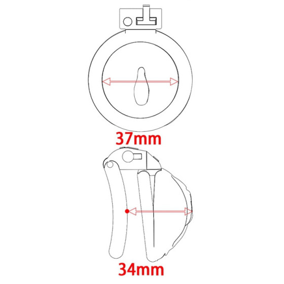 Cage de chasteté SISSY 4 x 3.7cm Rose
