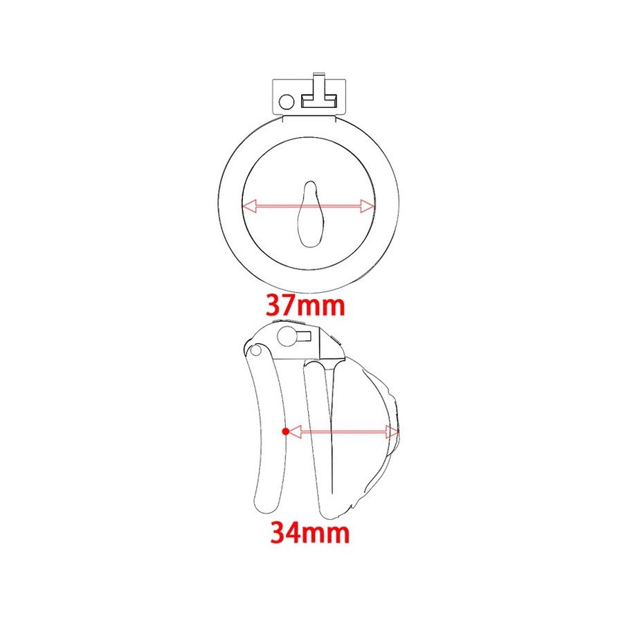Cage de chasteté SISSY 4 x 3.7cm Rose