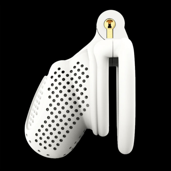 Cage de chasteté Timea 7.5 x 3cm Blanc
