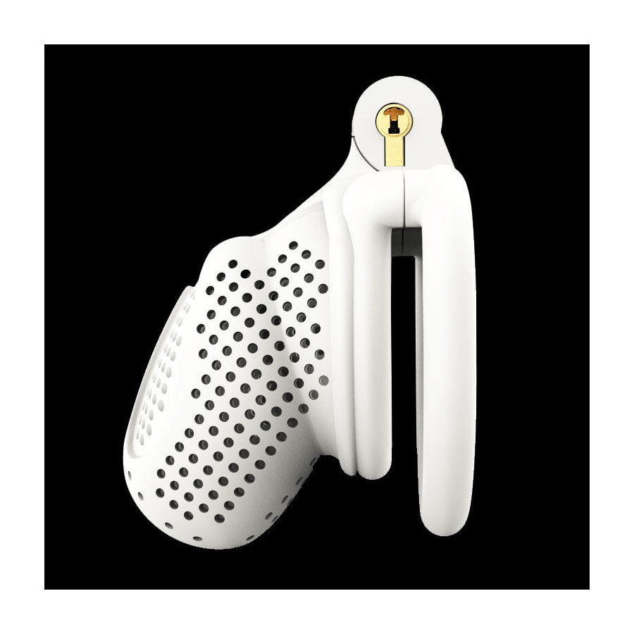Cage de chasteté Timea 7.5 x 3cm Blanc