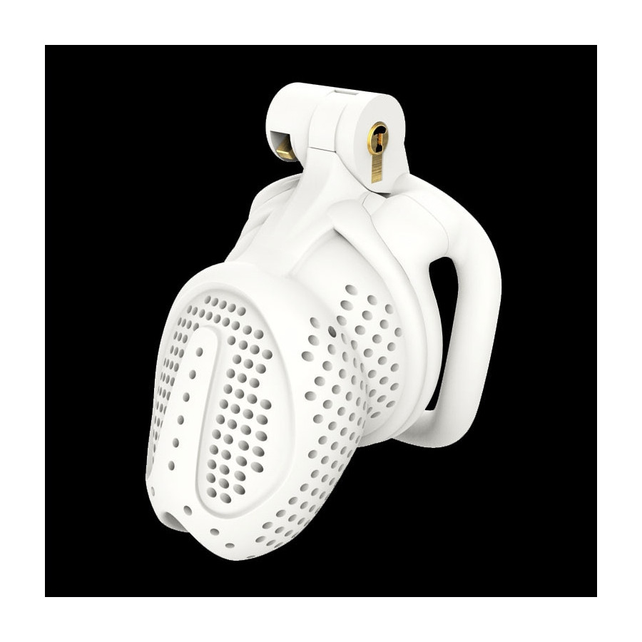 Cage de chasteté Timea 7.5 x 3cm Blanc