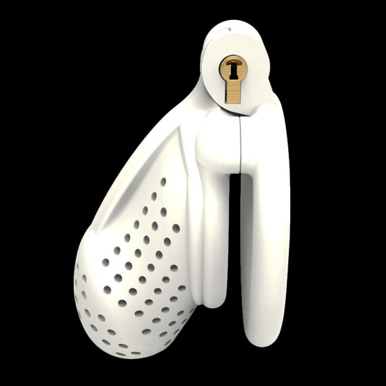 Cage de chasteté Dottia 8.5 x 3.5cm Blanc