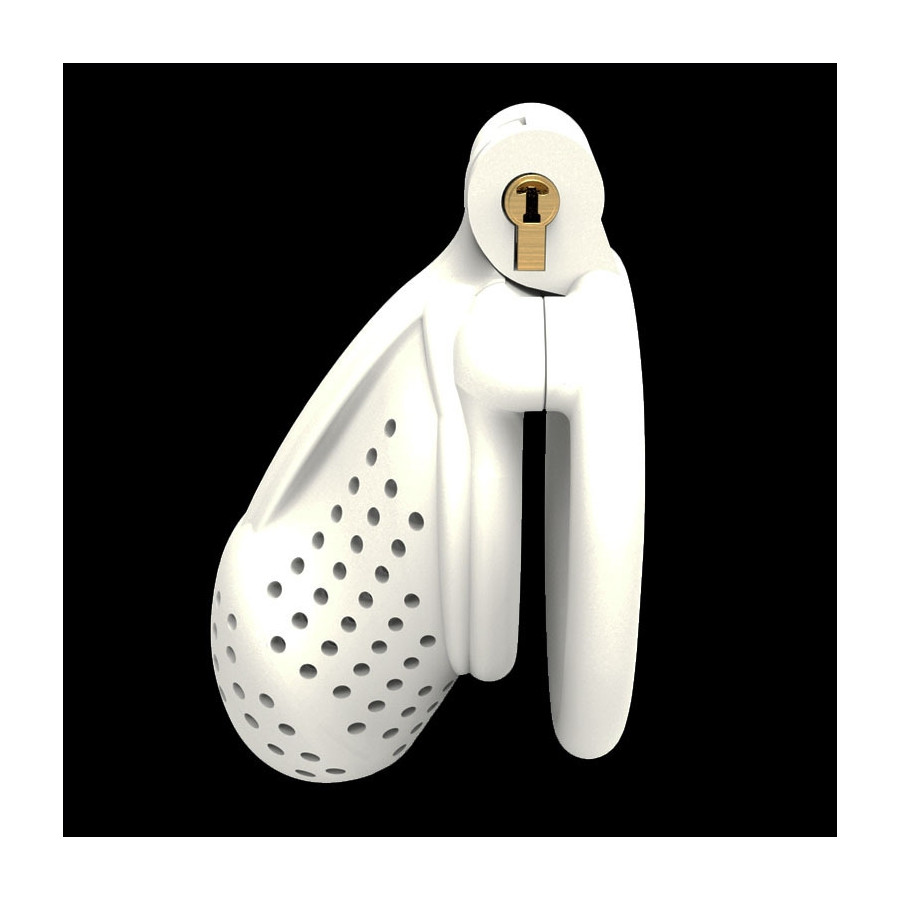 Cage de chasteté Dottia 8.5 x 3.5cm Blanc