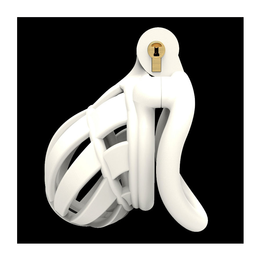 Cage de chasteté Biglea 6.5 x 3.6cm Blanc