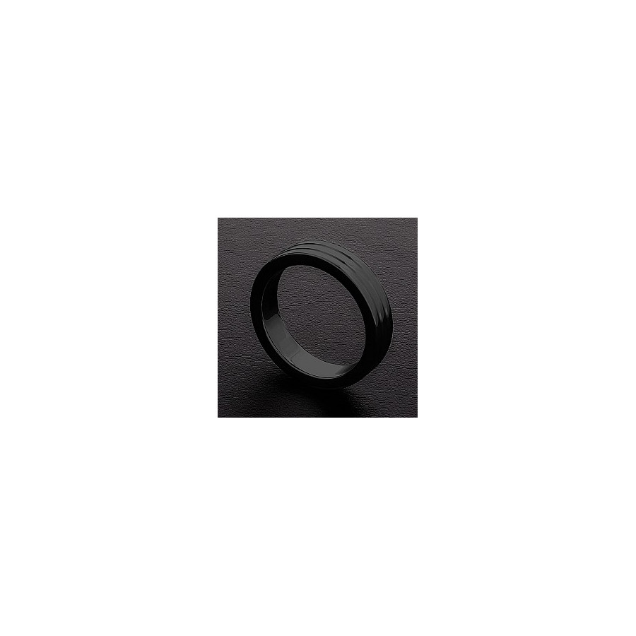 Cockring Ribbed Triune Noir 10mm