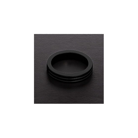 Cockring Ribbed Triune Noir 10mm