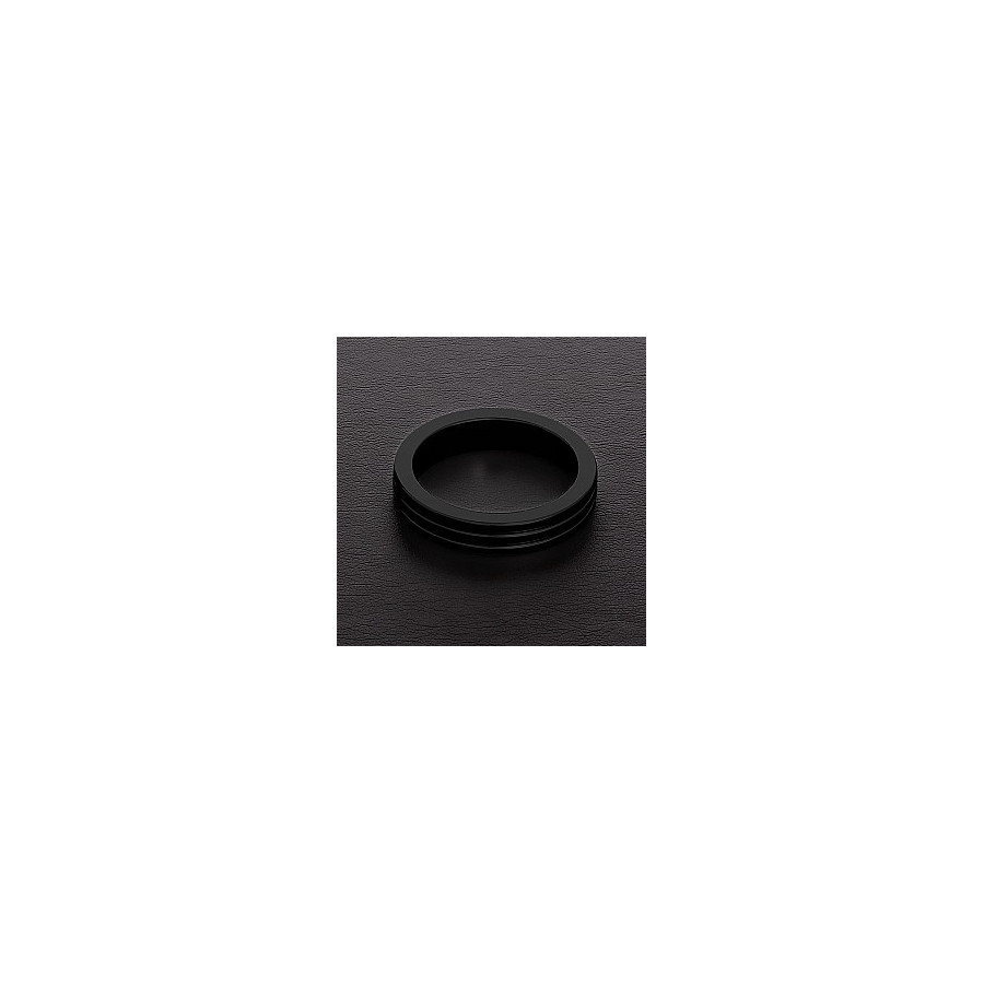 Cockring Ribbed Triune Noir 10mm