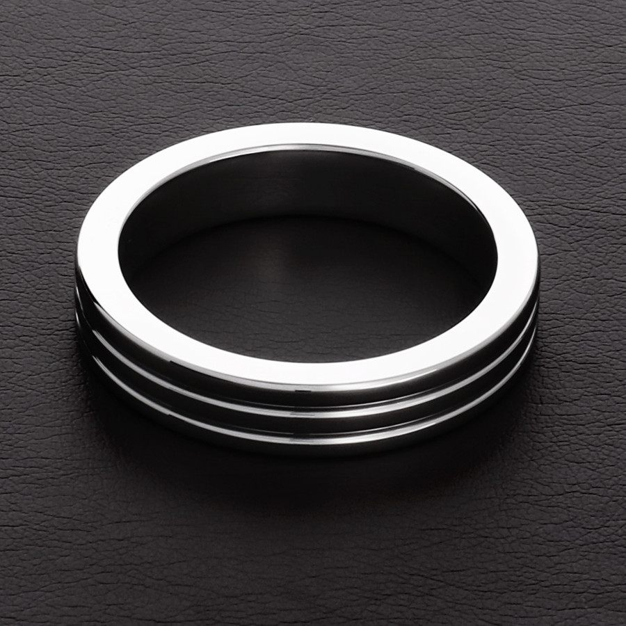 Cockring Ribbed Métal 10mm