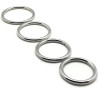 Lot de 4 cockrings en métal ROUND LIGHT | Diamètre de 35 à 50mm