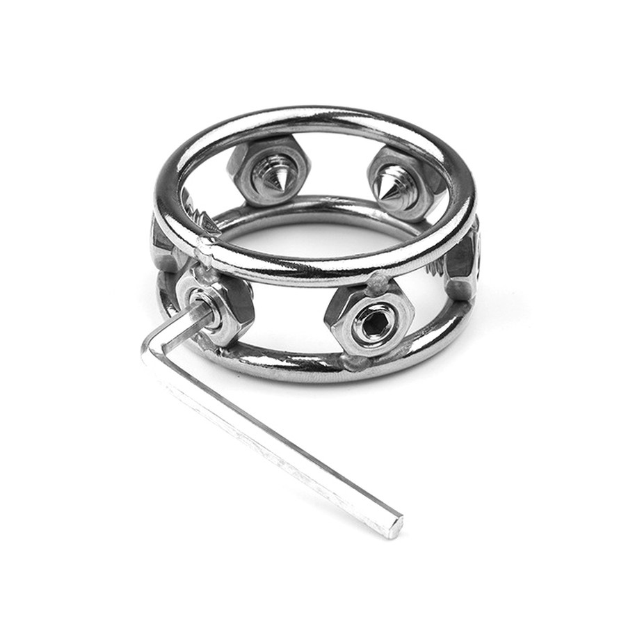 Cockring en métal avec Pics Spikes Steel