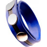 Cockring Rubber 3 snaps Bleu