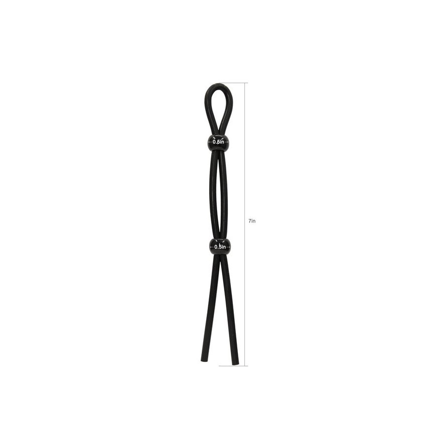 Cock Ring Ajustable Double Noir