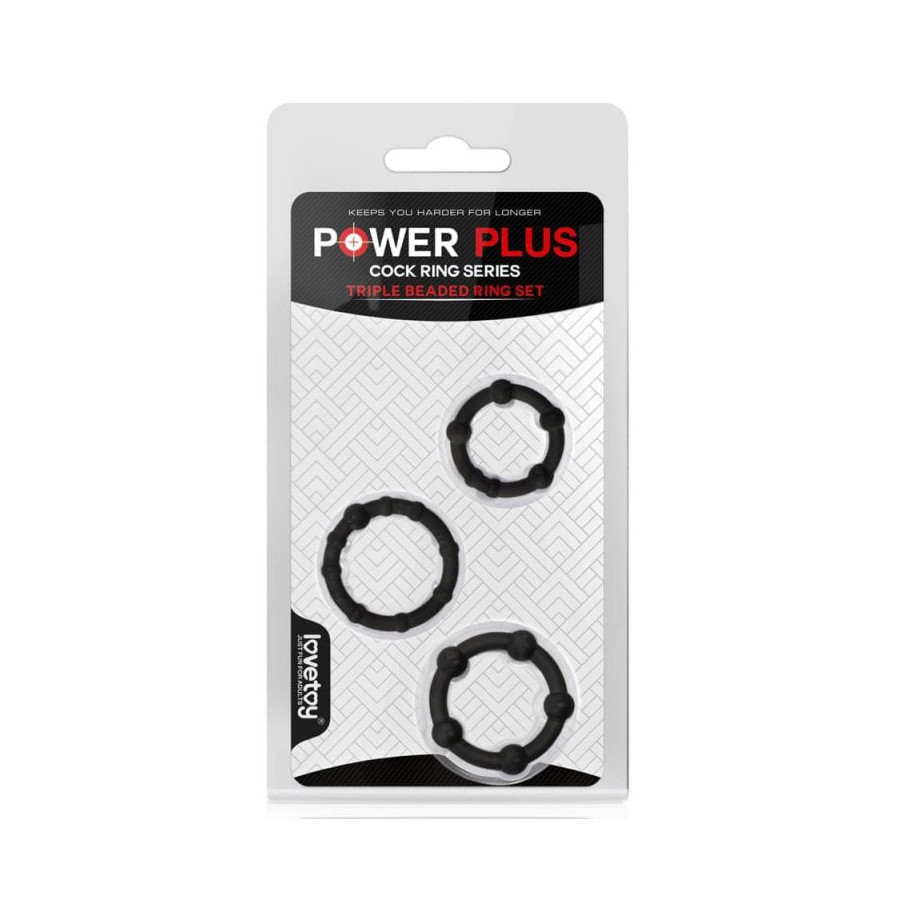 Lot de 3 cockrings Mini Noir