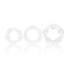 Lot de 3 Cockrings Balls Clear