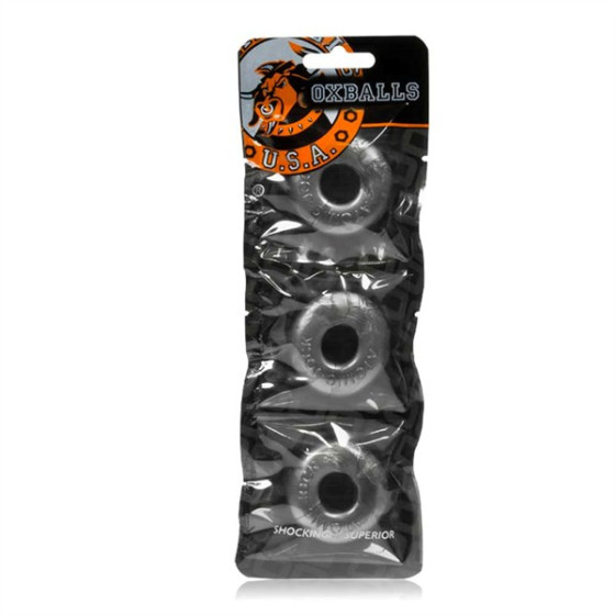 Pack de 3 mini cockrings Oxballs Gris