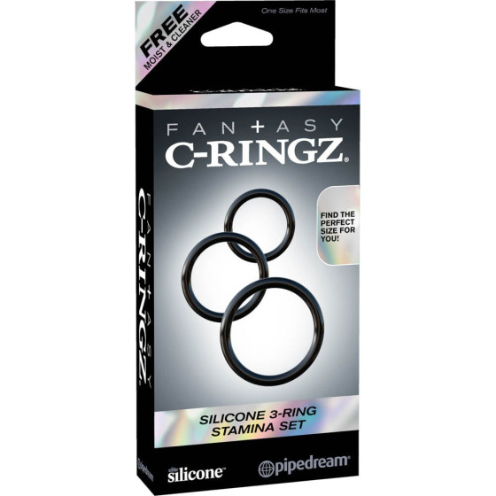 Lot de 3 cockrings Silicone C-Ringz