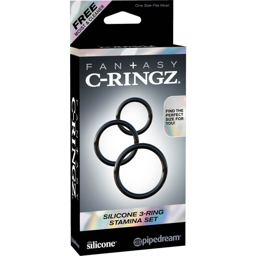 Lot de 3 cockrings Silicone C-Ringz