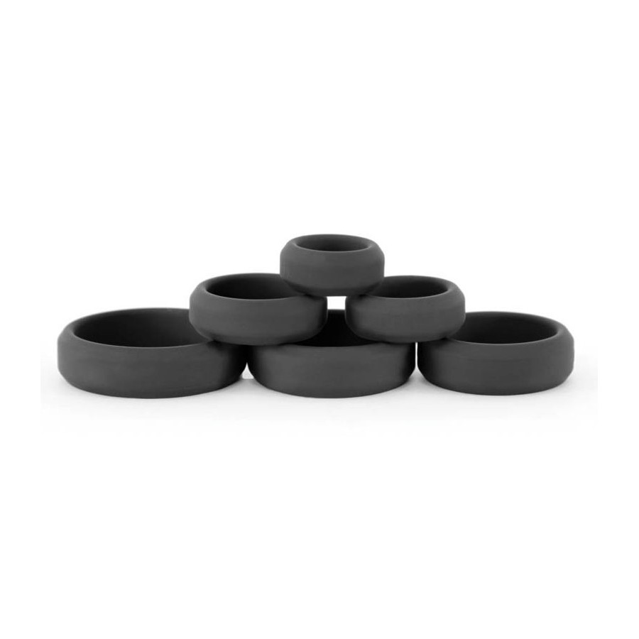 Lot de 6 cockrings silicone