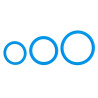 Cockrings en silicone Bleus x3