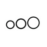 Pack 3 cockrings Silicone Noir