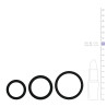 Pack 3 cockrings Silicone Noir