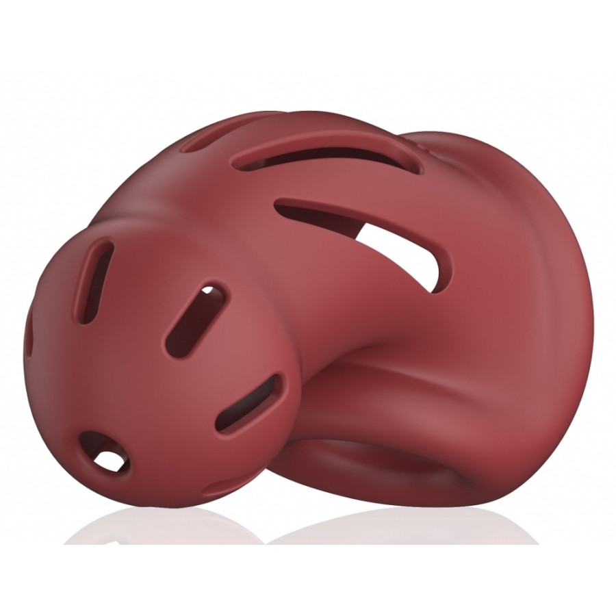Cage de chasteté ManCage Modèle 28 - 9.5 x 3.5cm Rouge