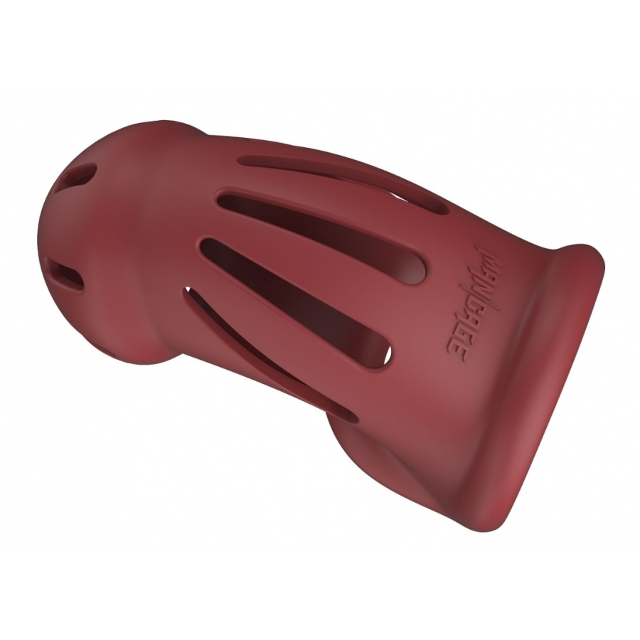 Cage de chasteté ManCage Modèle 28 - 9.5 x 3.5cm Rouge