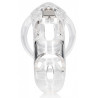 Cage de chasteté ManCage Modèle 26 - 11.5 x 3.5 cm Transparente