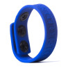 Cockring silicone 3 Snaps Bleu