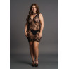 Robe sexy Grande Taille HIGH NECK Noire