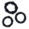 Pack de 3 mini cockrings souples noirs