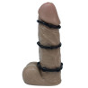 Pack de 3 mini cockrings souples noirs