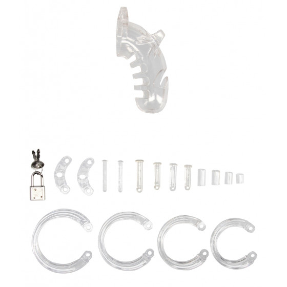 Cage de chasteté ManCage Modèle 26 - 11.5 x 3.5 cm Transparente