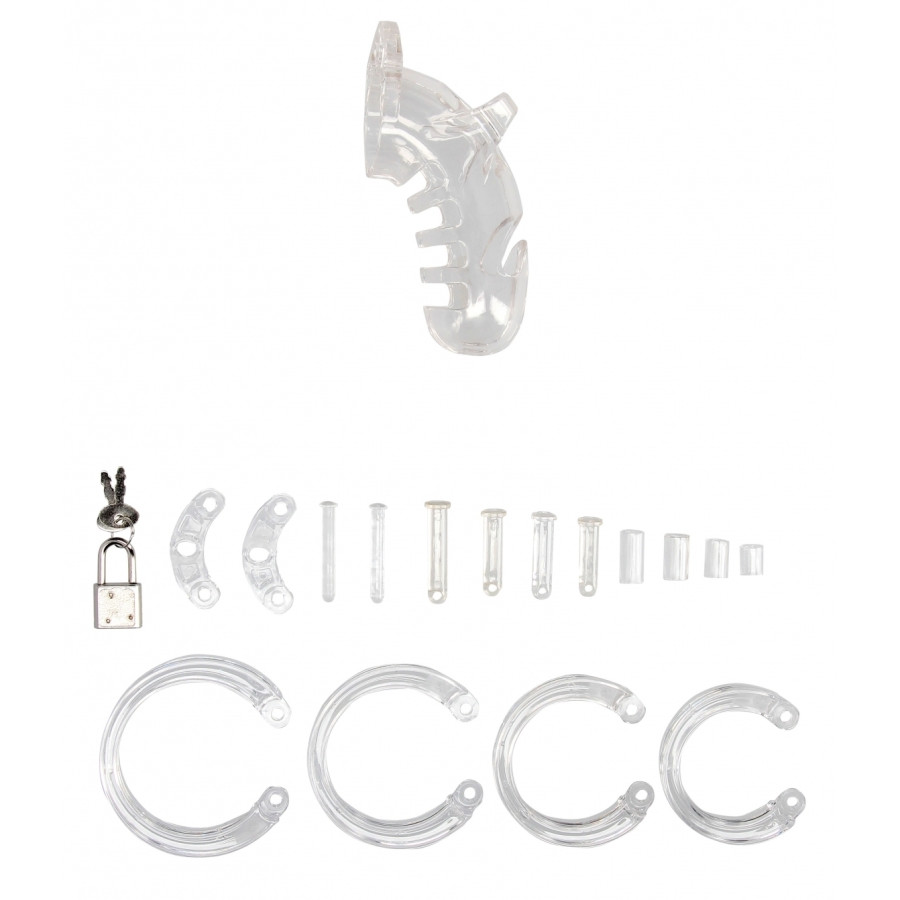 Cage de chasteté ManCage Modèle 26 - 11.5 x 3.5 cm Transparente