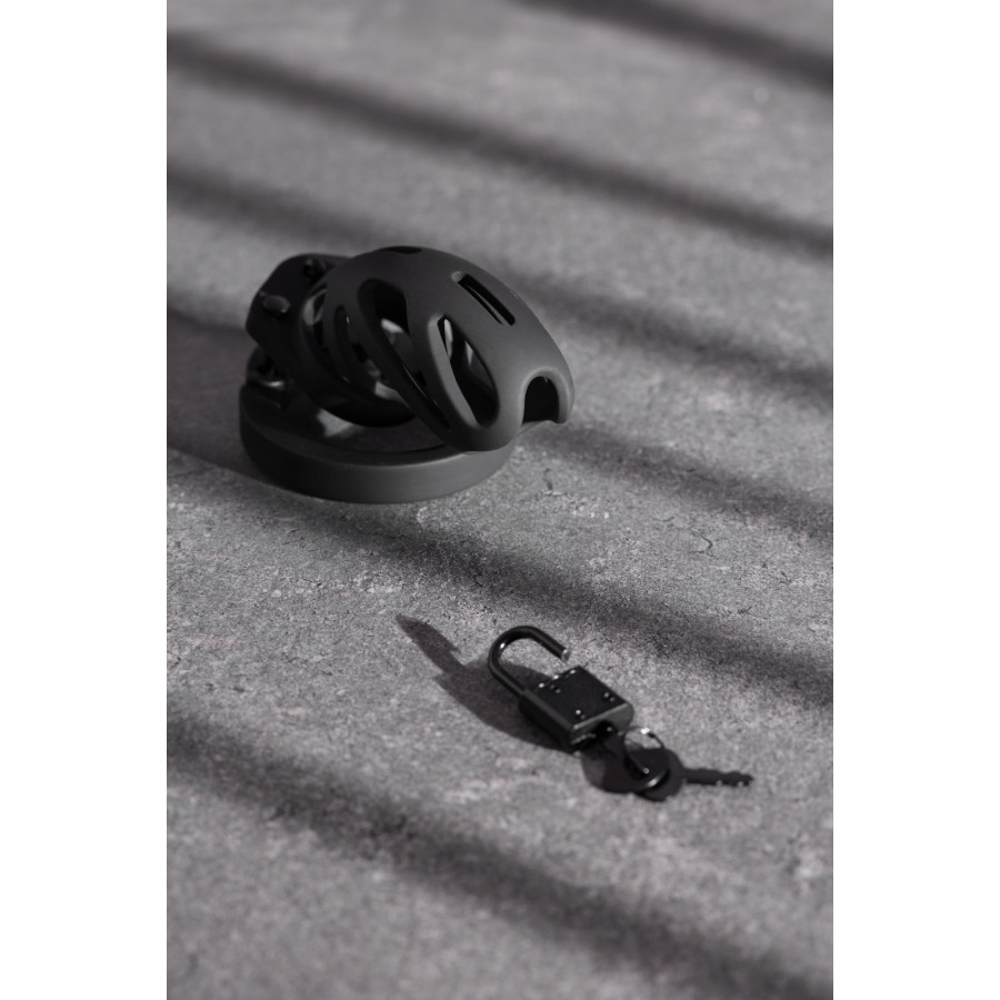 Cage de chasteté ManCage Modèle 24 - 9 x 3.5cm Noire