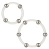 Lot de 2 Cockrings Transparents avec Billes