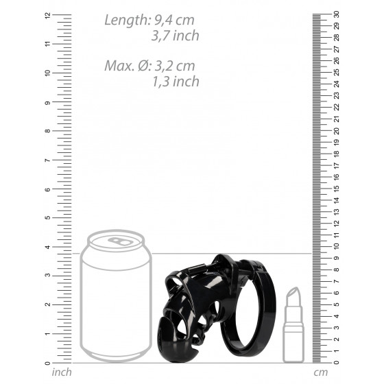 Cage de chasteté ManCage Modèle 25 - 9 x 3.5cm Noire