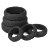 Lot de 6 cockrings Silicone Hyperion Noir