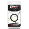 Cockring silicone Beast Ring 36mm Noir-Jaune