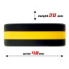 Cockring silicone Beast Ring 36mm Noir-Jaune